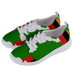 Zambia Flag Map Geography Outline Women s Lightweight Sports Shoes