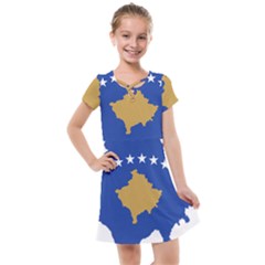 Kosovo Country Europe Flag Borders Kids  Cross Web Dress