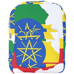 Ethiopia Flag Map Geography Full Print Backpack by Sapixe