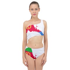 Eritrea Flag Map Geography Outline Spliced Up Two Piece Swimsuit