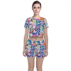 Colorful Crayons                             Crop Top And Shorts Co-ord Set