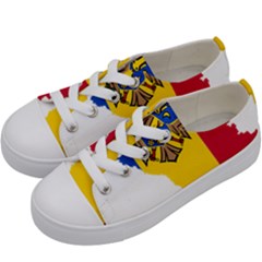 Moldova Country Europe Flag Kids  Low Top Canvas Sneakers by Sapixe