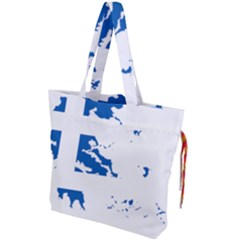 Greece Country Europe Flag Borders Drawstring Tote Bag by Sapixe