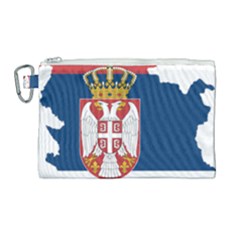 Serbia Country Europe Flag Borders Canvas Cosmetic Bag (large) by Sapixe