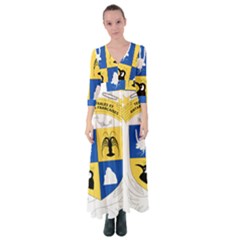 Coat Of Arms Of The French Southern And Antarctic Lands Button Up Maxi Dress by abbeyz71