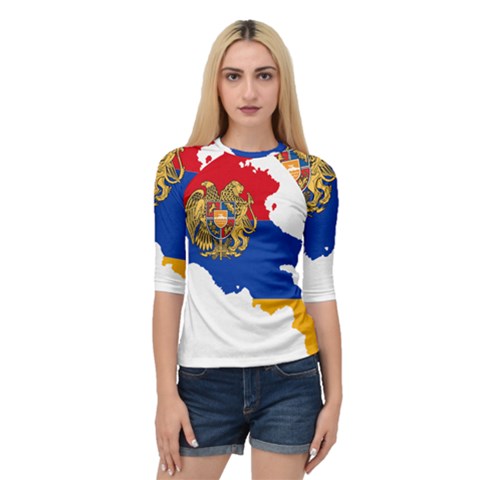 Borders Country Flag Geography Map Quarter Sleeve Raglan Tee by Sapixe