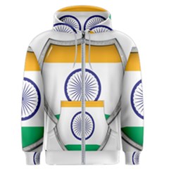 Flag India Nation Country Banner Men s Zipper Hoodie