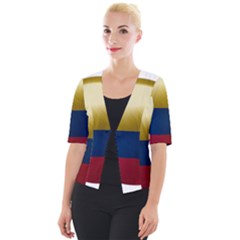 Colombia Flag Country National Cropped Button Cardigan