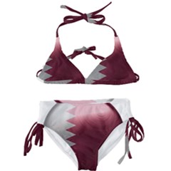 Qatar Flag Country Nation National Kids  Classic Bikini Set by Sapixe