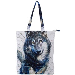 Gray Wolf - Forest King Double Zip Up Tote Bag by kot737