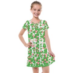 Flowering Vine Vine Ivy Flowers Kids  Cross Web Dress by Pakrebo