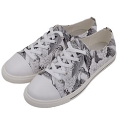 Vintage Cherry Blossom Flowers Women s Low Top Canvas Sneakers by Pakrebo