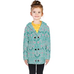 Lotus  Bloom Lagoon Of Soft Warm Clear Peaceful Water Kids  Double Breasted Button Coat by pepitasart