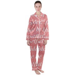 Self Confidence  Satin Long Sleeve Pyjamas Set