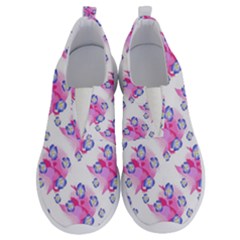 Blue Flowers On Pink No Lace Lightweight Shoes