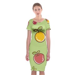 Seamless Healthy Fruit Classic Short Sleeve Midi Dress by HermanTelo