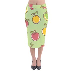 Seamless Healthy Fruit Velvet Midi Pencil Skirt by HermanTelo