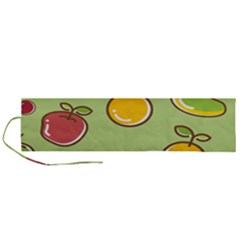 Seamless Healthy Fruit Roll Up Canvas Pencil Holder (l) by HermanTelo