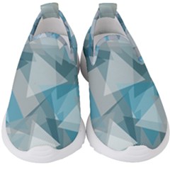 Triangle Blue Pattern Kids  Slip On Sneakers