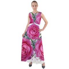 Roses Gypsophila Flowers Fragrant Chiffon Mesh Boho Maxi Dress by Pakrebo