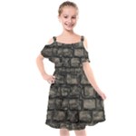 Stone Patch Sidewalk Kids  Cut Out Shoulders Chiffon Dress