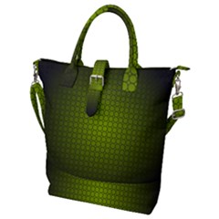 Hexagon Background Circle Buckle Top Tote Bag