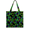 Flowers Pattern Background Zipper Grocery Tote Bag View2