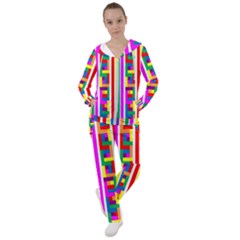 Rainbow Geometric Spectrum Women s Tracksuit