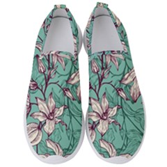 Vintage Floral Pattern Men s Slip On Sneakers by Sobalvarro