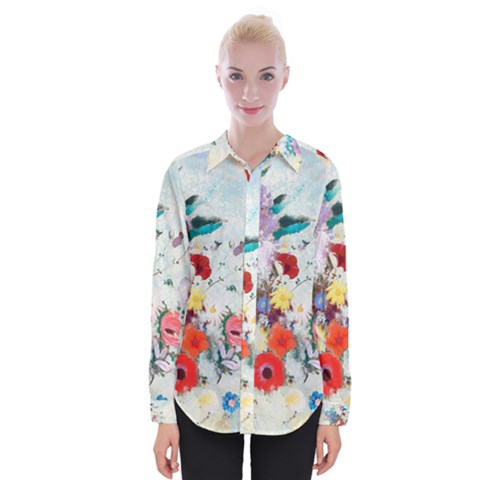 Floral Bouquet Womens Long Sleeve Shirt by Sobalvarro