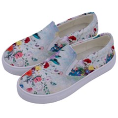 Floral Bouquet Kids  Canvas Slip Ons by Sobalvarro