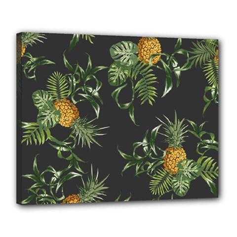 Pineapples Pattern Canvas 20  X 16  (stretched) by Sobalvarro
