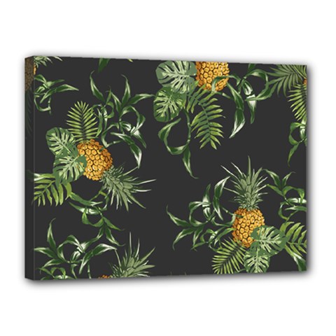 Pineapples Pattern Canvas 16  X 12  (stretched) by Sobalvarro