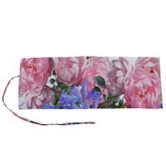 Flowers Roses Bluebells Arrangement Roll Up Canvas Pencil Holder (s) by Simbadda