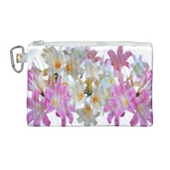 Lilies Belladonna Easter Lilies Canvas Cosmetic Bag (large) by Simbadda