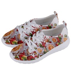 Roses Flowers Leaves Nandina Women s Lightweight Sports Shoes by Simbadda