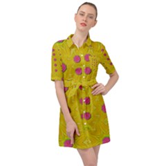 Bloom On In  The Sunshine Decorative Belted Shirt Dress by pepitasart