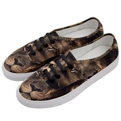 African Lion Wildcat Mane Closeup Women s Classic Low Top Sneakers by Sudhe