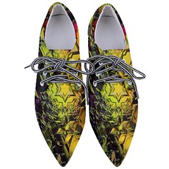 Background Star Abstract Colorful Women s Pointed Oxford Shoes
