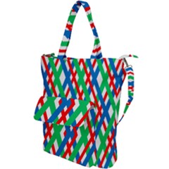 Geometric Line Rainbow Shoulder Tote Bag by HermanTelo