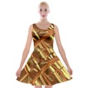 Gold Background Form Color Velvet Skater Dress View1