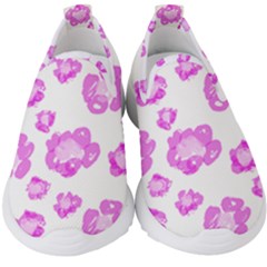 Pink Flower Kids  Slip On Sneakers by scharamo