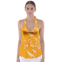 Koi Carp Scape Babydoll Tankini Top by essentialimage