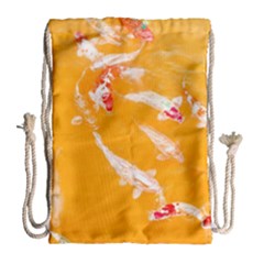 Koi Carp Scape Drawstring Bag (large) by essentialimage