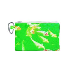 Koi Carp Scape Canvas Cosmetic Bag (small) by essentialimage