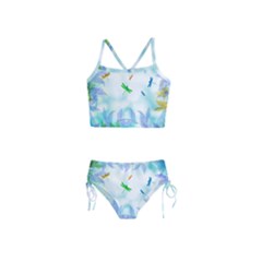 Scrapbooking Tropical Pattern Girls  Tankini Swimsuit by Simbadda