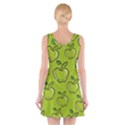Fruit Apple Green V-Neck Sleeveless Dress View2