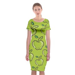 Fruit Apple Green Classic Short Sleeve Midi Dress