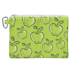 Fruit Apple Green Canvas Cosmetic Bag (xl)