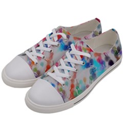 Paint Splashes Canvas                                     Women s Low Top Canvas Sneakers by LalyLauraFLM